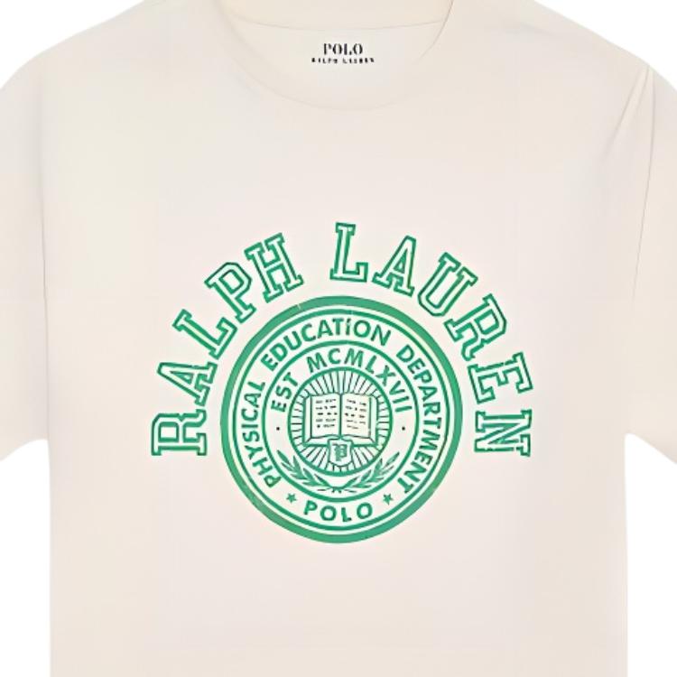 Polo Ralph Lauren Футболка SS25 белая зеленая Kids' — фото 4