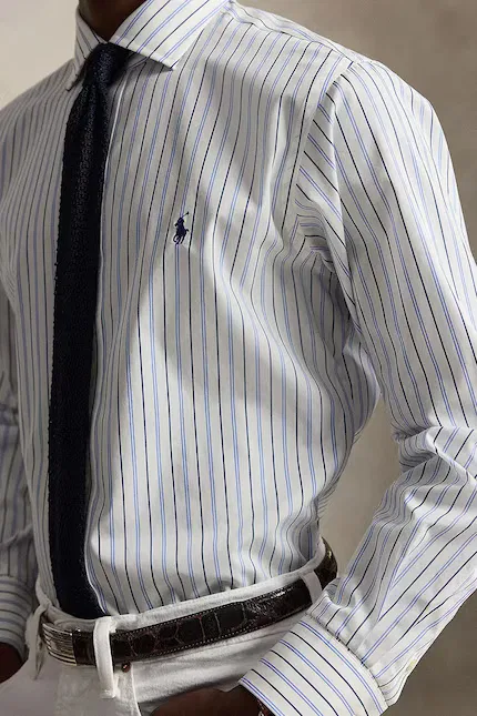 Классическая рубашка из хлопка Polo Ralph Lauren, белый — фото 4