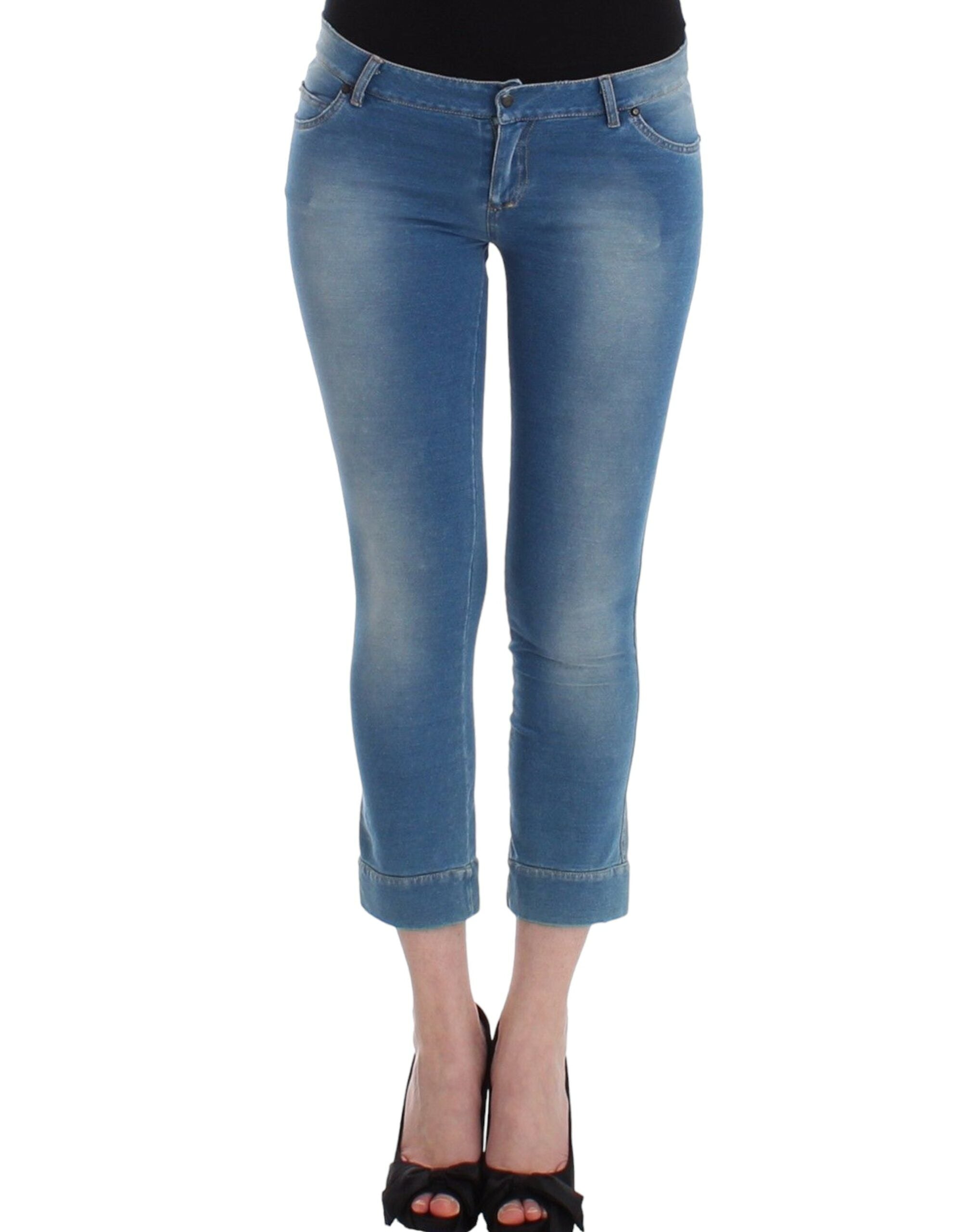 

Ermanno Scervino Beachwear Джинсы Капри Женские Укороченные, синий