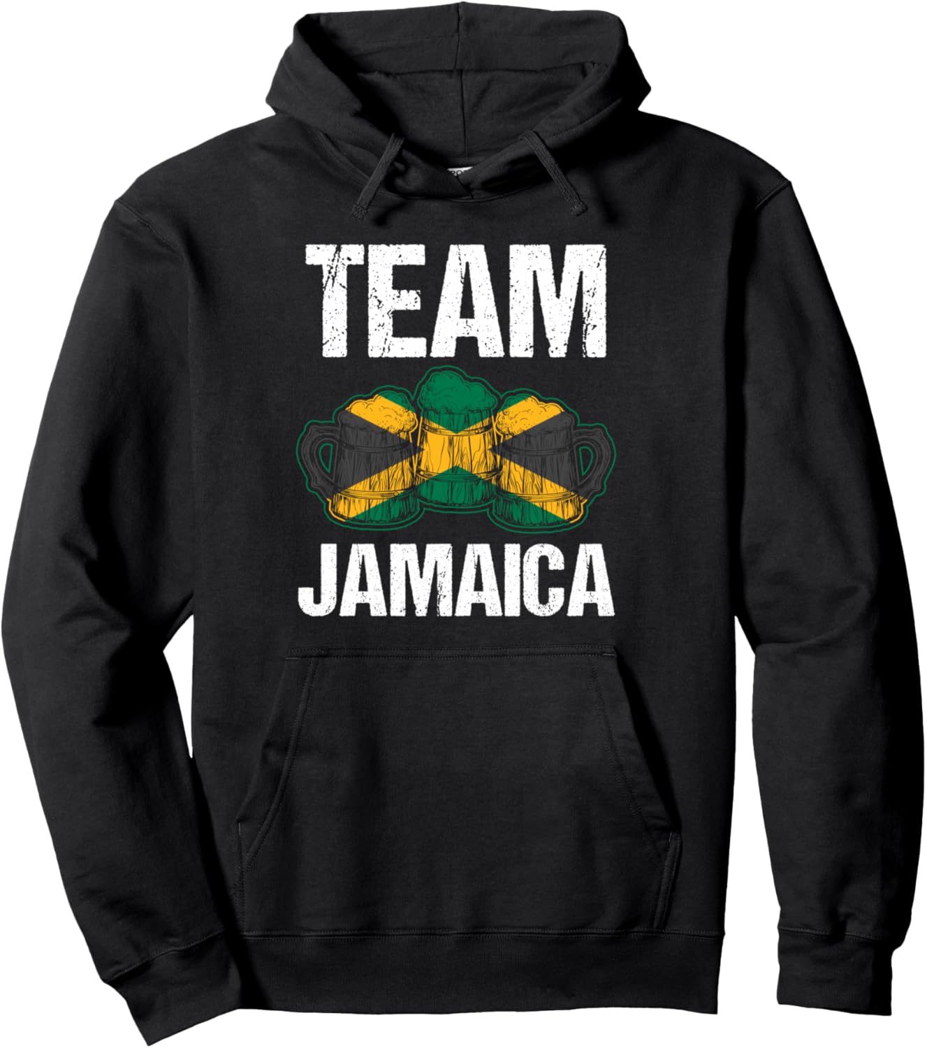 

Худи с символикой команды Ямайки Drinking Team & Jamaican Roots Gift, черный