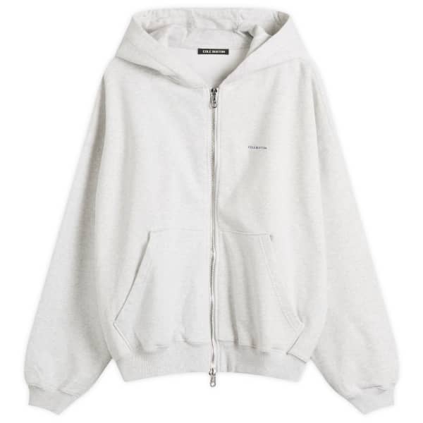 

Толстовка с капюшоном на молнии с мини-логотипом Cole Buxton, Light Grey Marl
