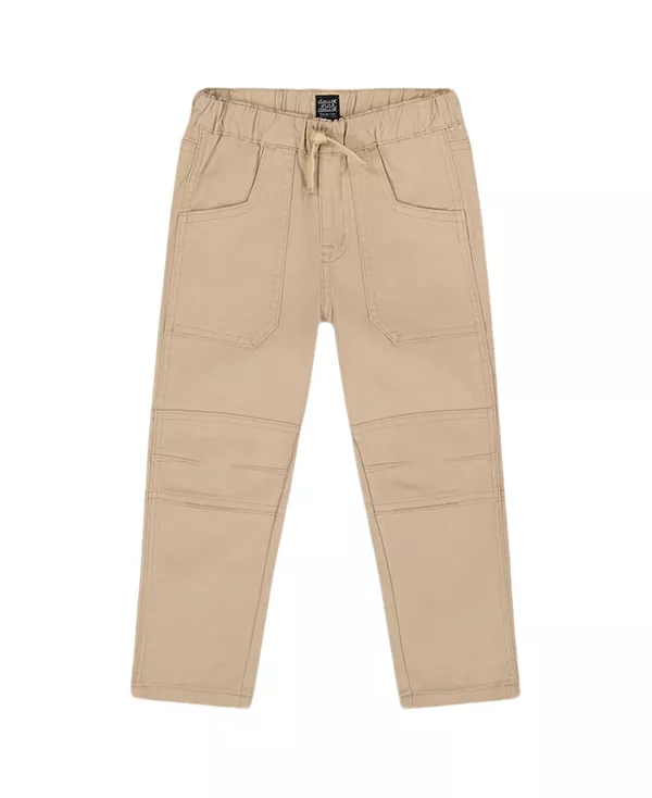 

Детские спортивные брюки из саржи с накладными карманами - для малышей. Deux Par Deux, бежевый