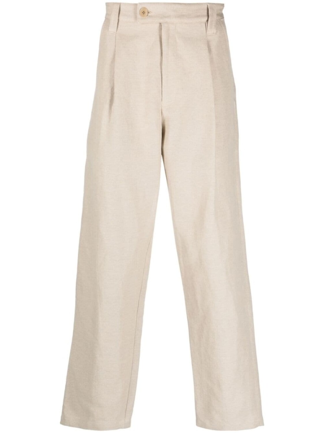

A.P.C. укороченные брюки прямого кроя, нейтральный цвет
