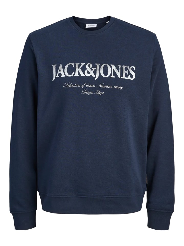 

JACK & JONES Junior Повседневная толстовка с круглым вырезом JJDEVIN в темно-синем цвете