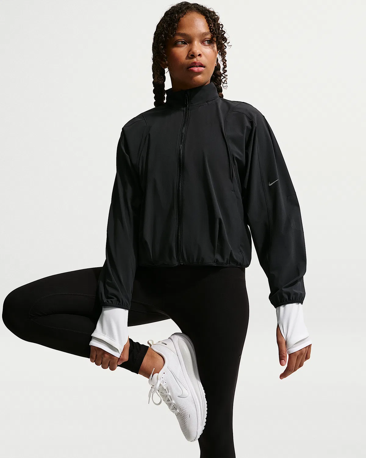 Детская ветровка Nike MAVN с водоотталкивающей пропиткой и защитой от УФ, Black/Black/Black — фото 3