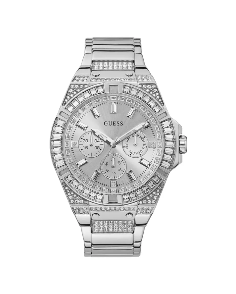 

Мужские часы Zeus GW0209G1 из стали с серебряным ремешком Guess, серебряный