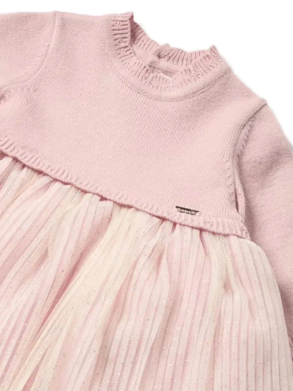 Платье в складку Max Mara Kids, розовый — фото 3