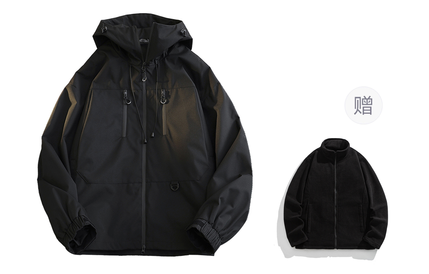 

WARRIOR Куртка Unisex, Black[3-in-1, Comes with Polar Fleece Liner]