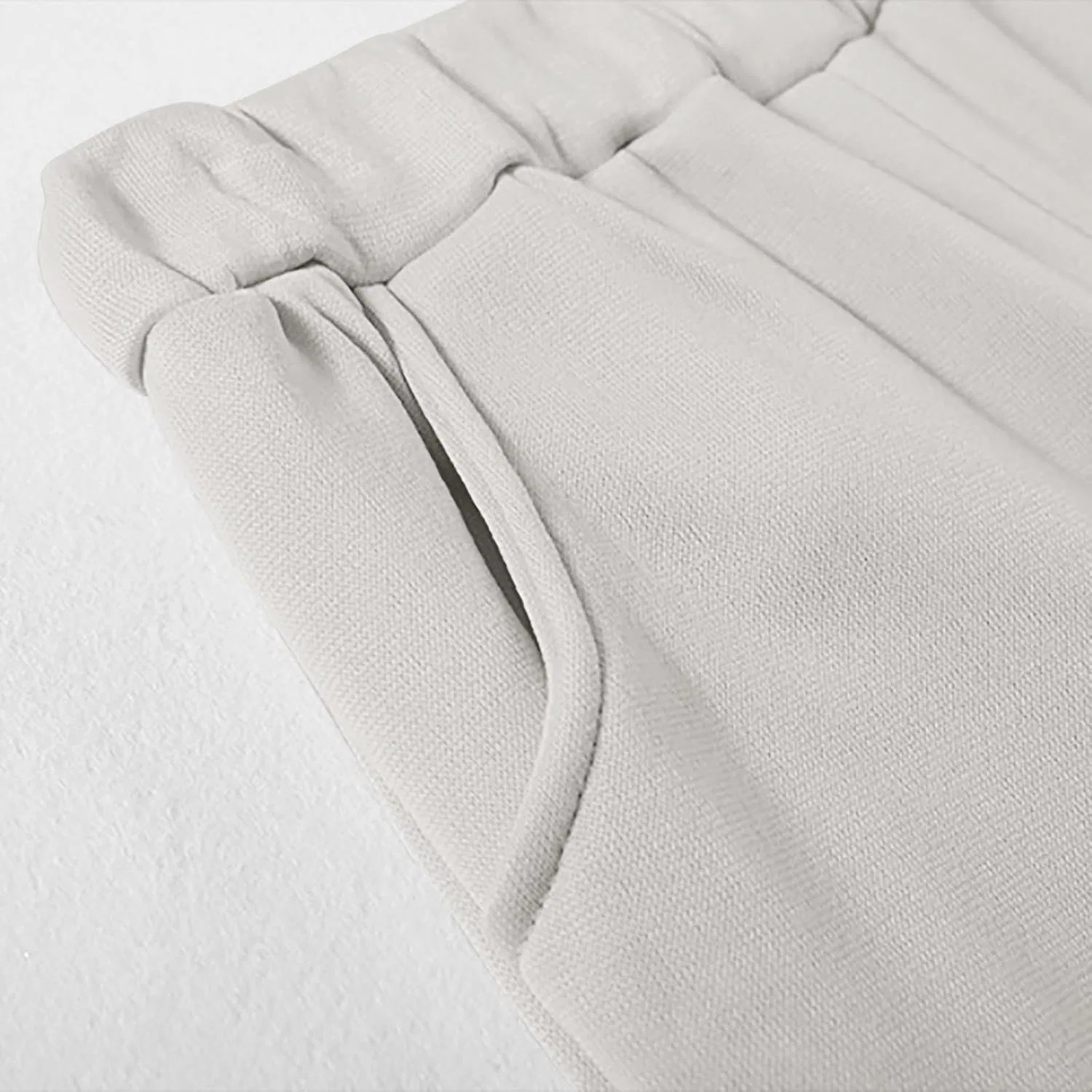 Женский спортивный костюм из флиса с капюшоном и штанами, White — фото 3
