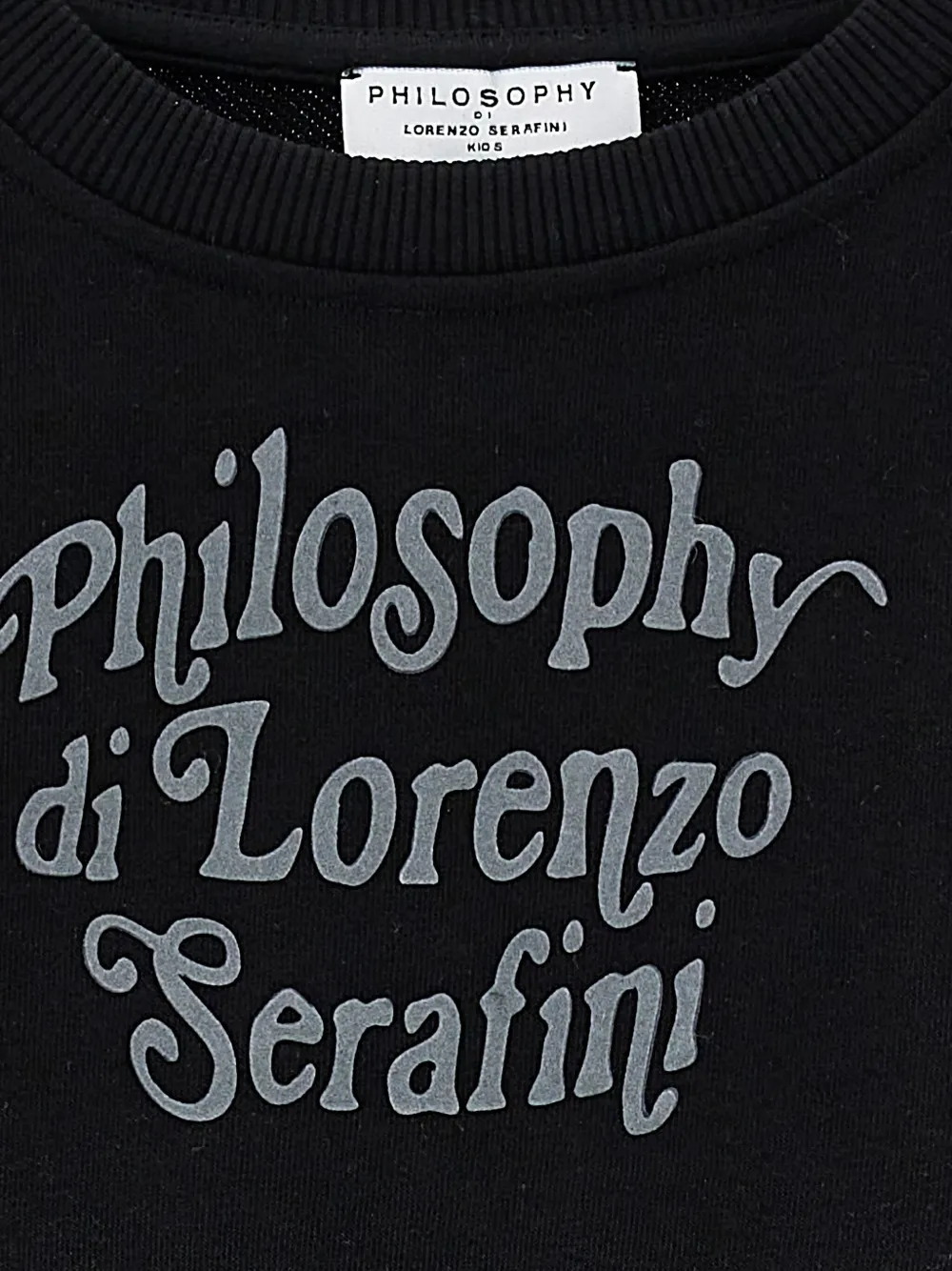 Футболка с вышитым логотипом Philosophy Di Lorenzo Serafini Kids, черный — фото 3