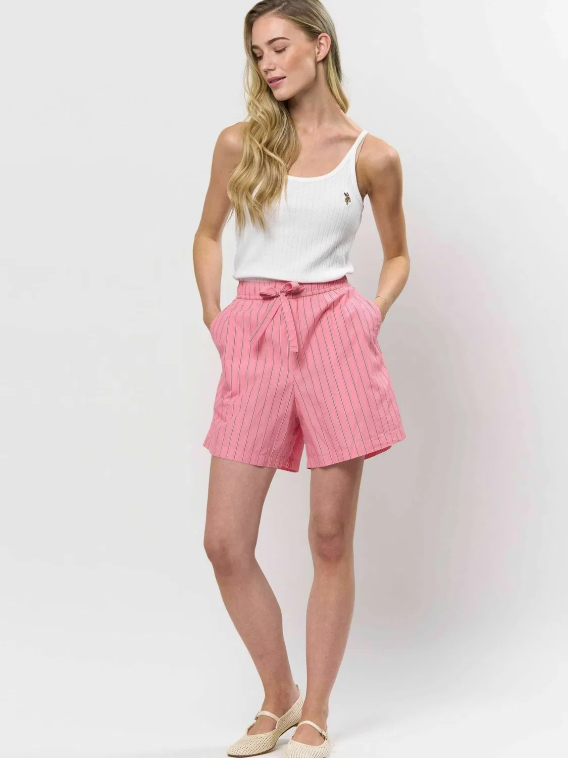 Обычные брюки ' Margo striped ' U.S. Polo Assn., Light Pink — фото 3
