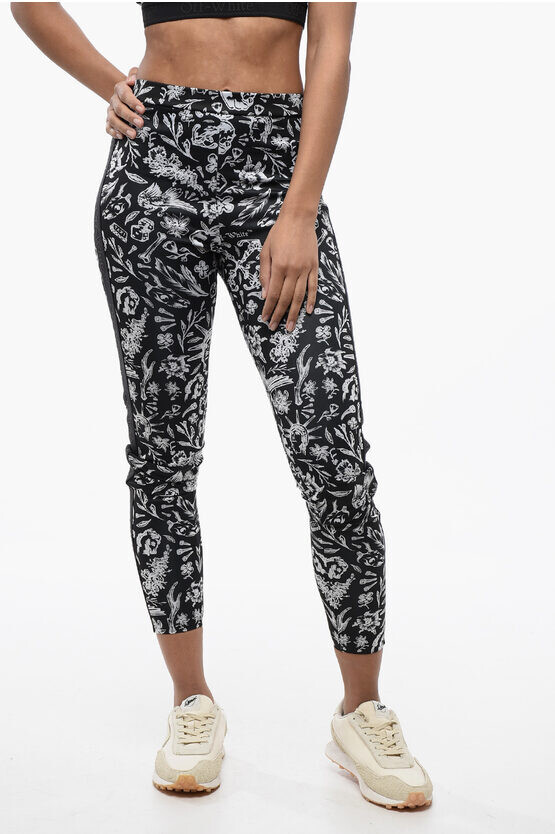 

Леггинсы Off-White Old Shool Motif, черный/белый
