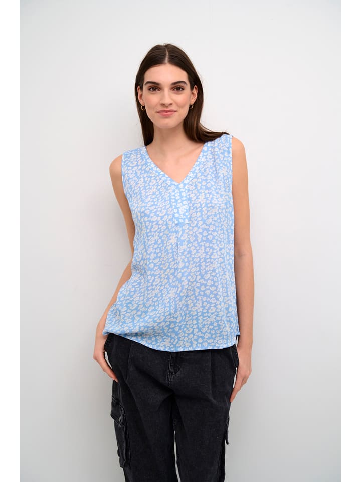 

Kaffe Блузка "Amber" светло-голубого/белого цвета