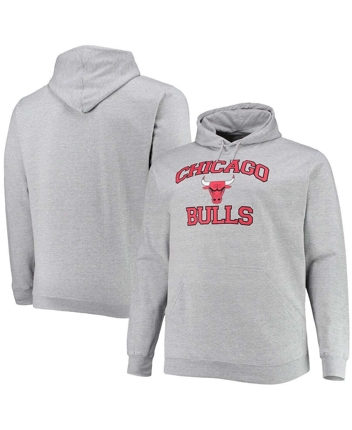 

Мужская серая толстовка с капюшоном Chicago Bulls Big and Tall Heart and Soul Profile