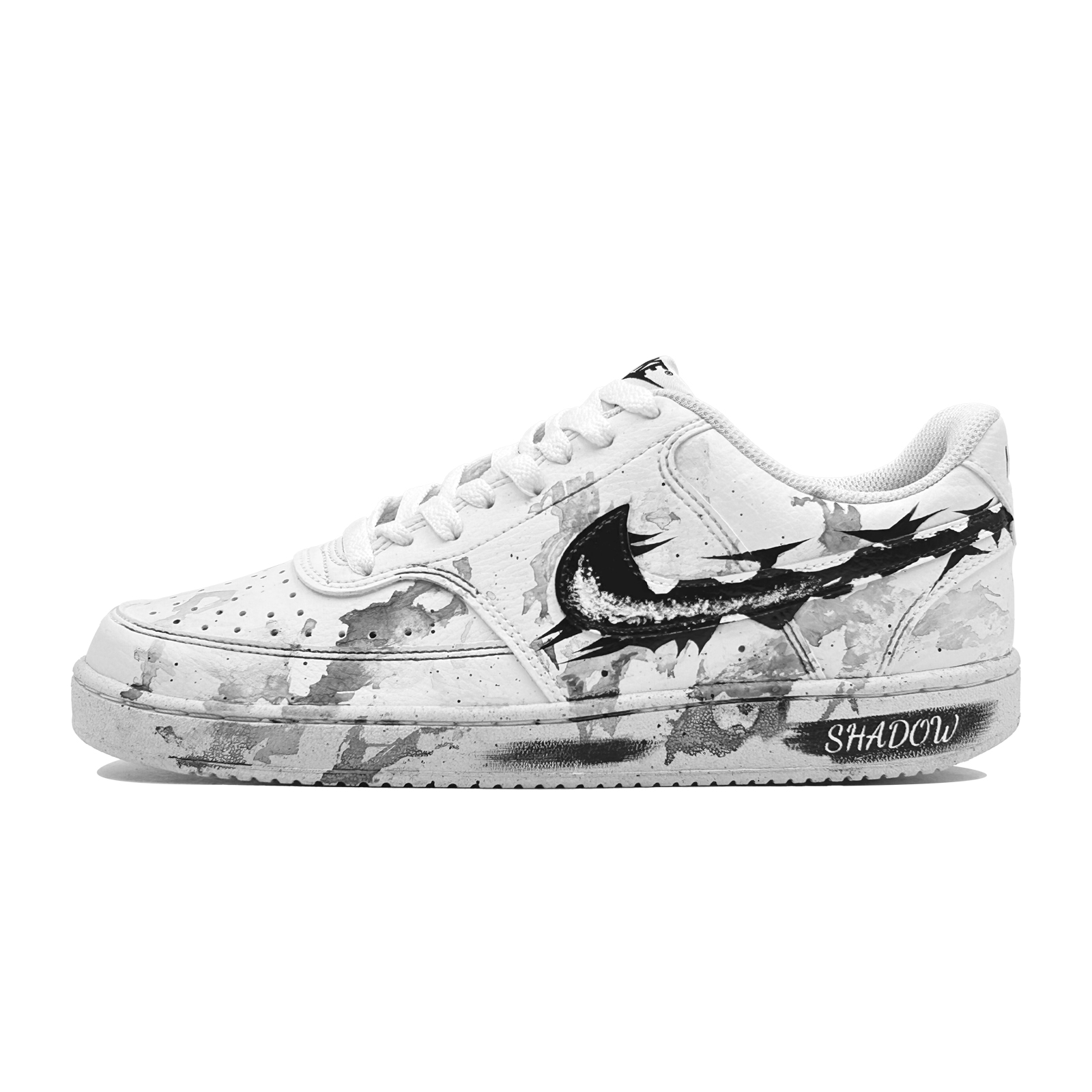 

Nike Кроссовки для скейтбординга Court Vision 1, мужские, низкие, белые, черные