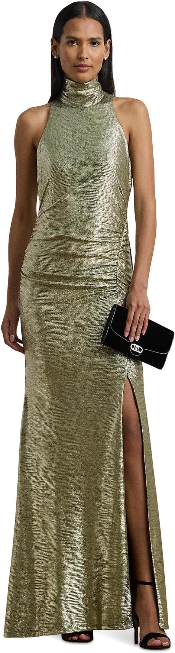 

Платье Lauren Ralph Lauren Retleah-Sleeveless-Gown, цвет Olive Grove/Gold Foil