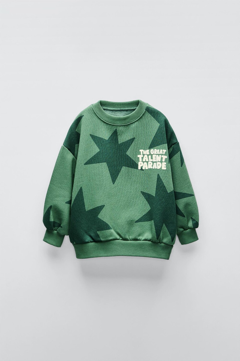 

Толстовка с лозунгом star flocking ZARA, зеленый