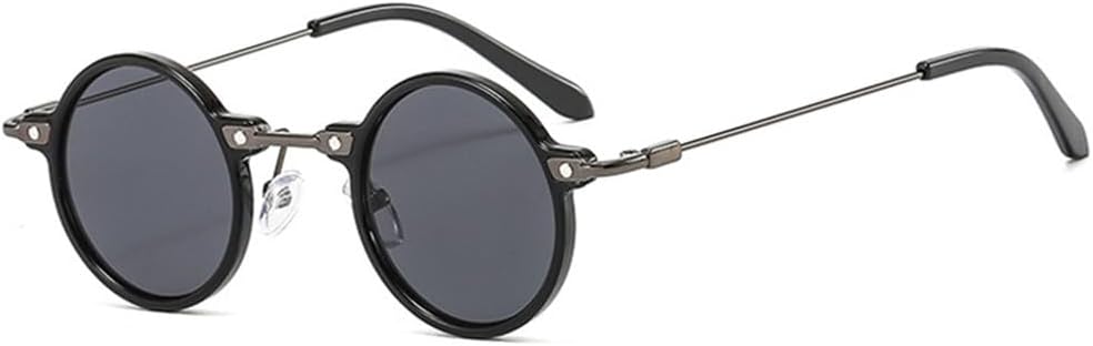 

Солнцезащитные очки с защитой UV400 для мужчин и женщин | Панк, маленькие круглые линзы с градиентом | для вождения и занятий спортом на открытом воздухе generic, Black Gray