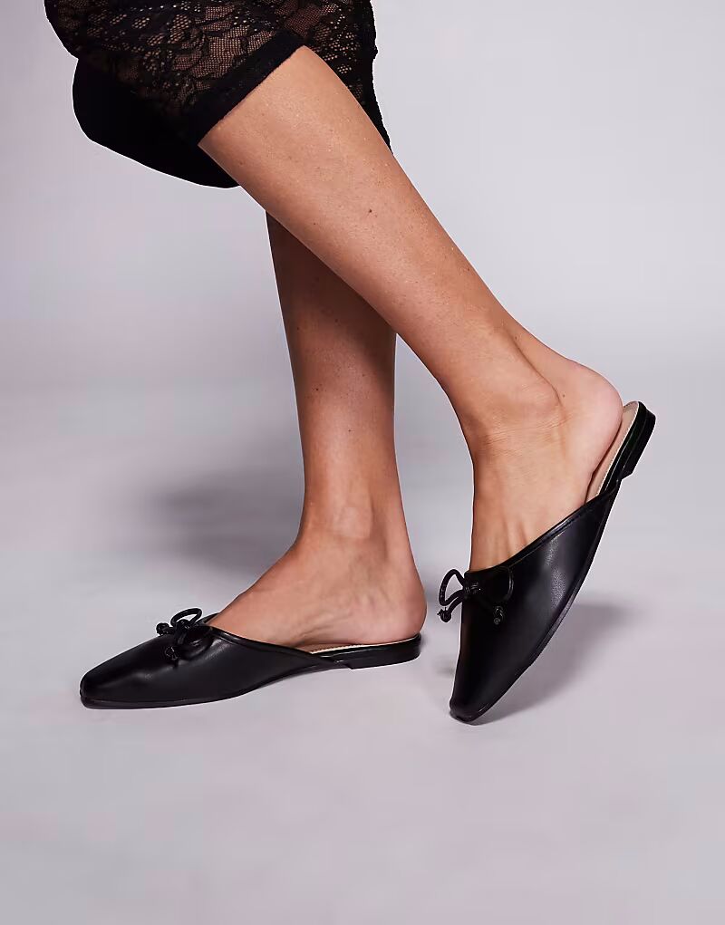 Туфли-лоферы Public Desire Gio slip-on черного цвета