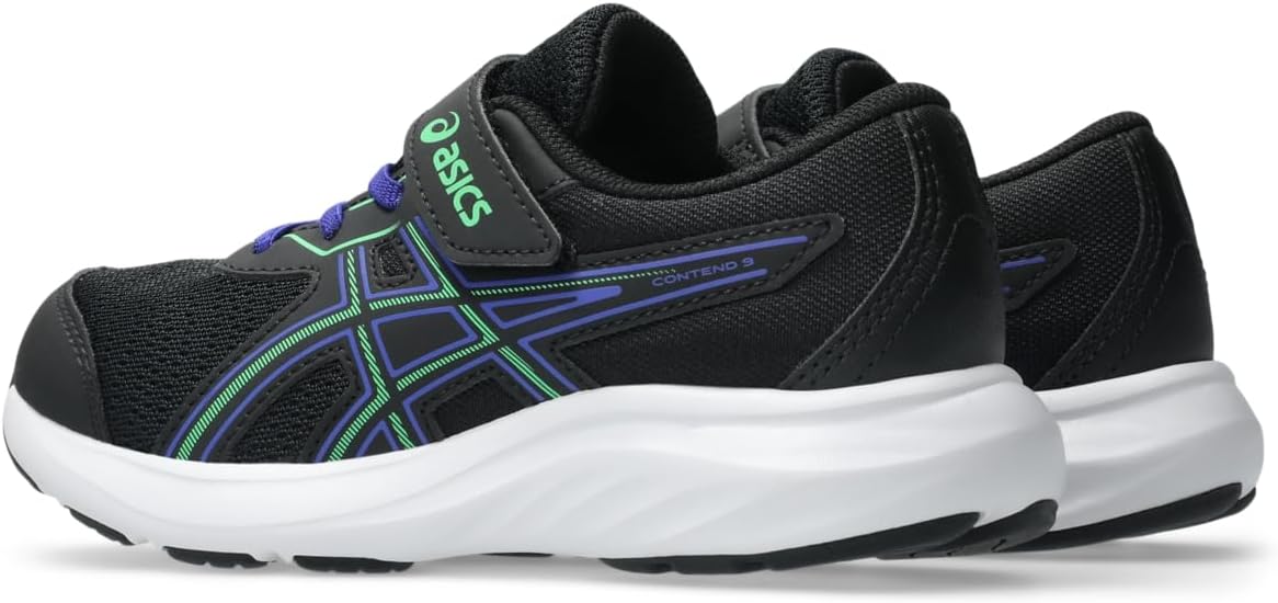 Кроссовки ASICS Boys Contend 9 Ps (для малышей/детей младшего возраста), черный/зеленый/ярко-зеленый — фото 3