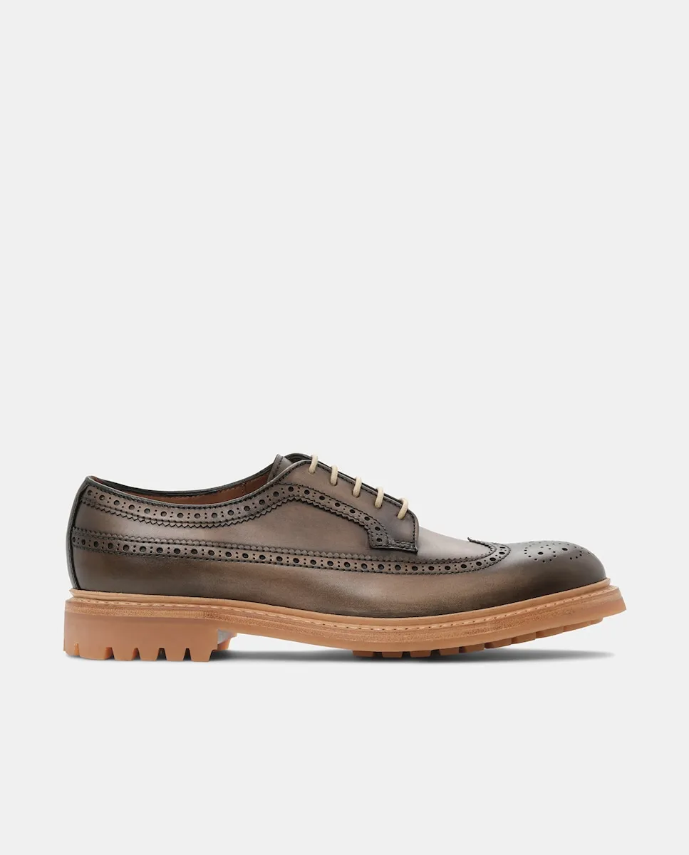 

Мужские кожаные туфли-броги Derby Brogue Weston на шнуровке Lottusse, зеленый