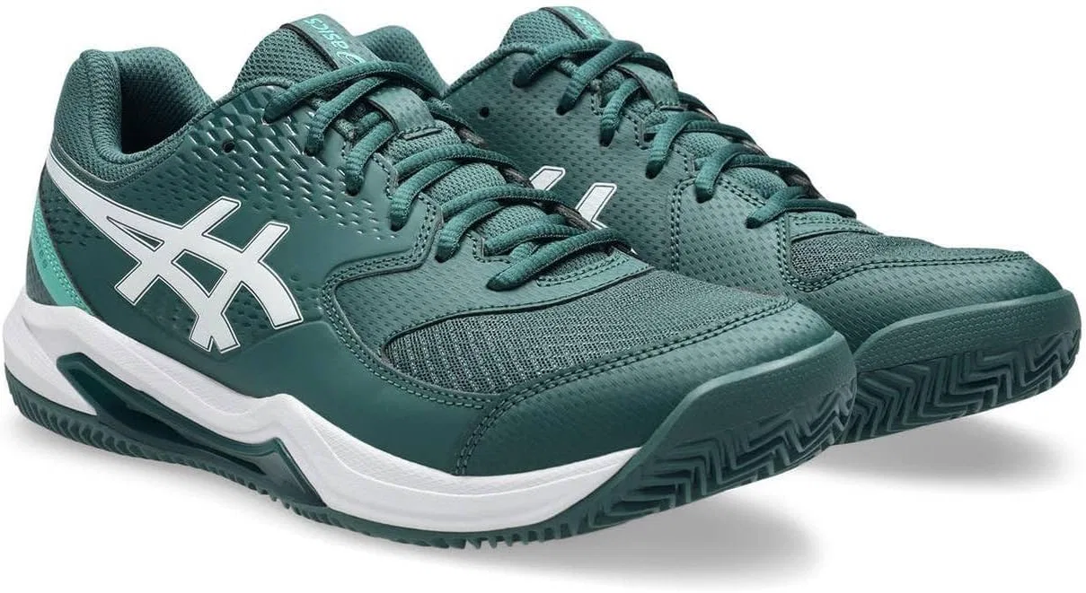 Теннисные кроссовки ASICS Dedicate 8 Clay Mann, сине-белые — фото 2