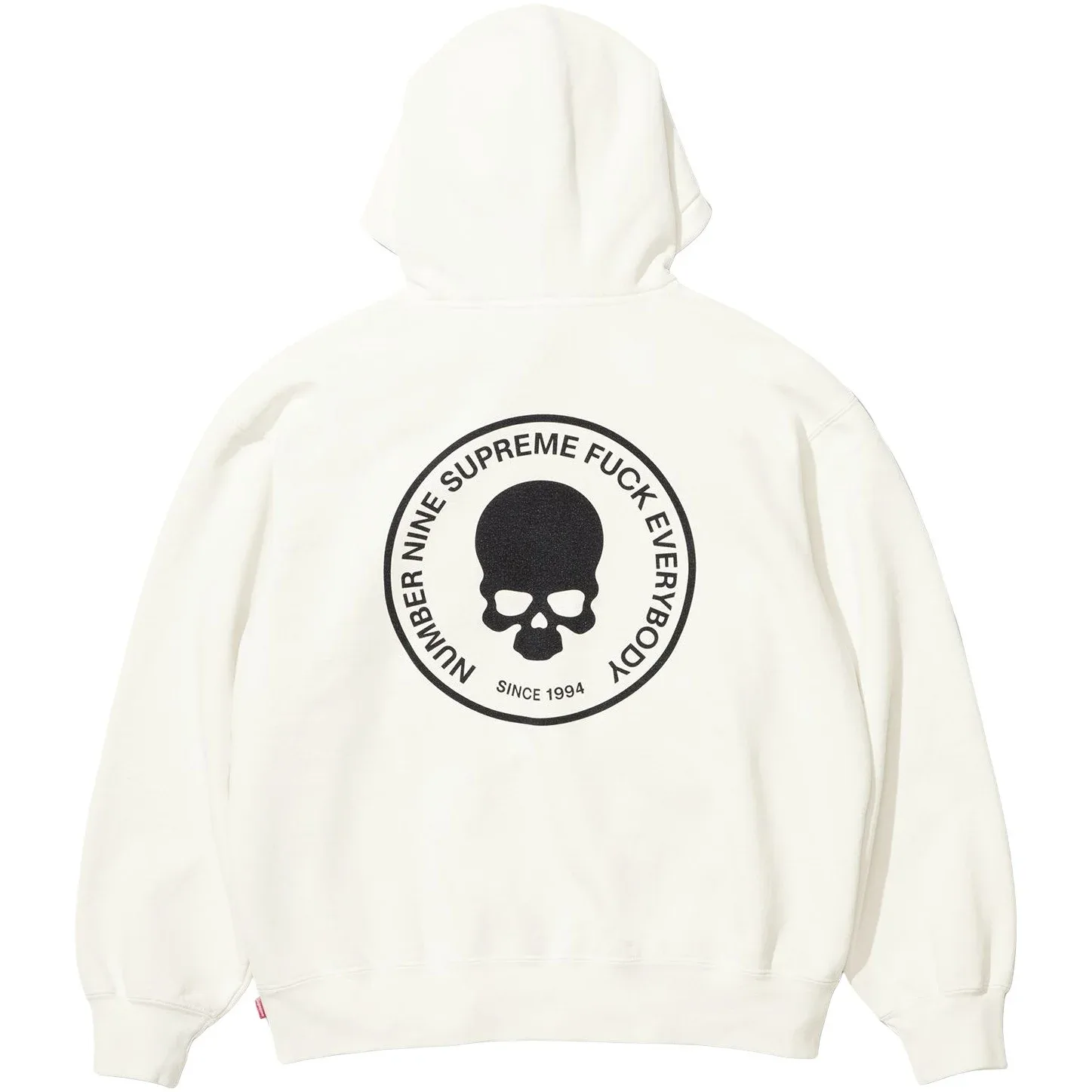Толстовка с капюшоном NumberNine FW25 WEEK16 Unisex Supreme, белый