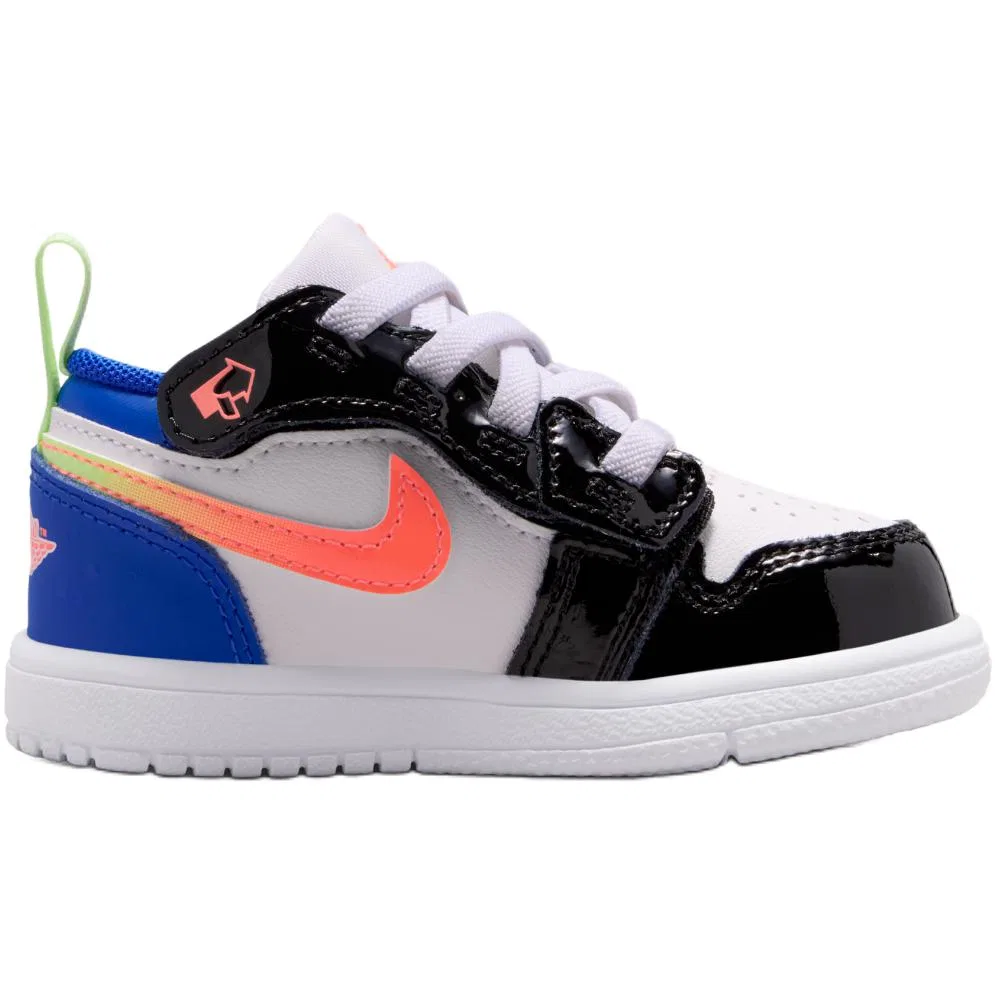 Кроссовки Air 1 Leather для малышей White Black Blue Infant And Toddler Jordan — фото 3