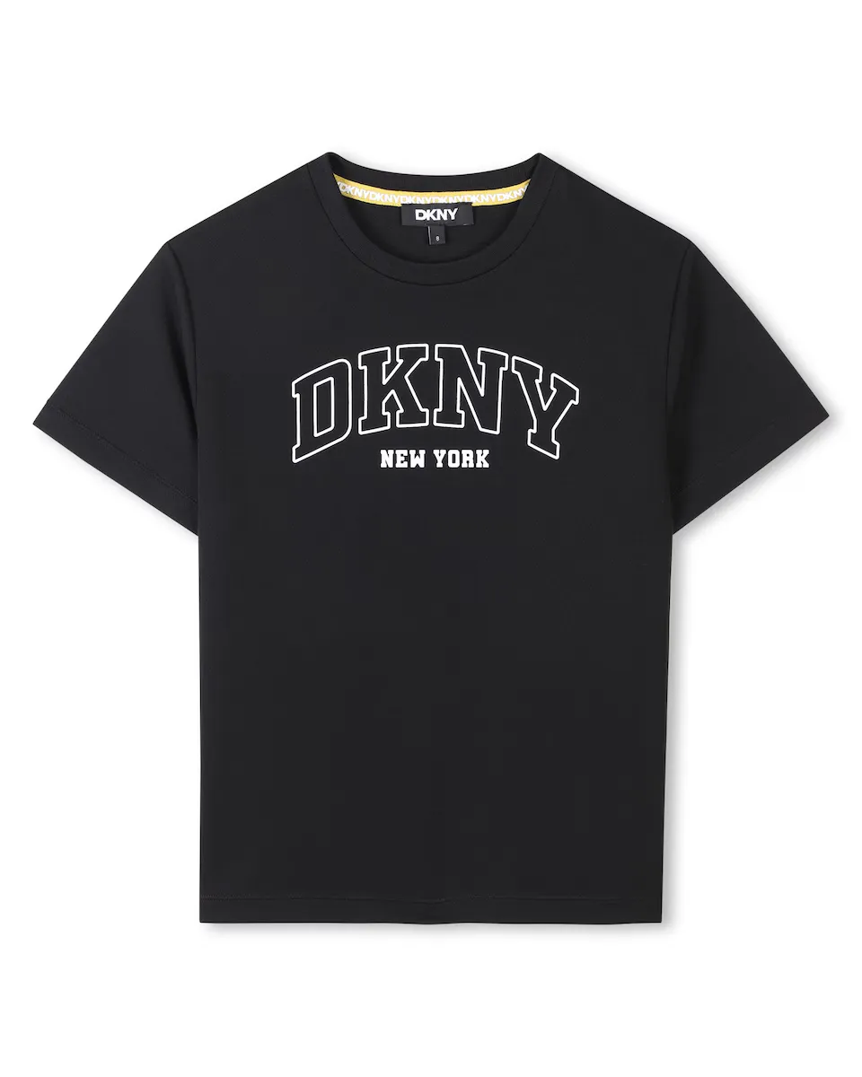 

Черная футболка с короткими рукавами DKNY, чёрный