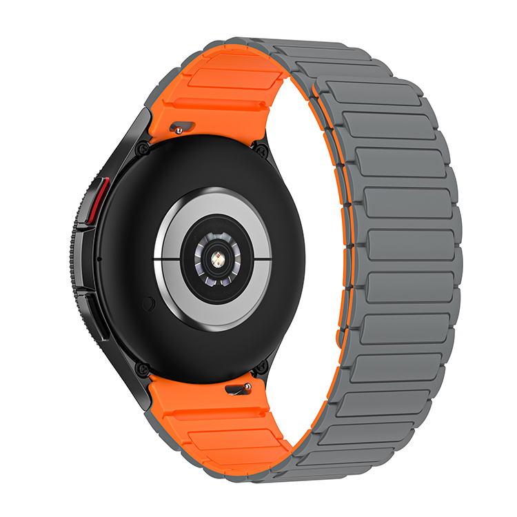 

Penc Iwatch Часы Unisex Watch Bands, 【Gray with orange】Three magnetic silicone-straps