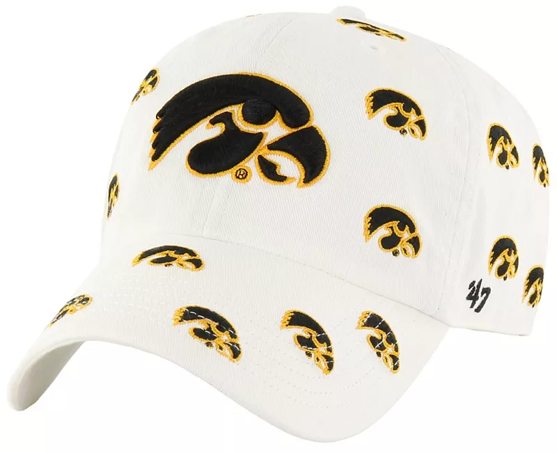 

Женская регулируемая шляпа белого цвета с конфетти '47 Iowa Hawkeyes
