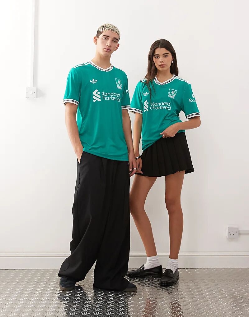 Третья футболка Adidas Football Liverpool 25/26 зеленого цвета — фото 2
