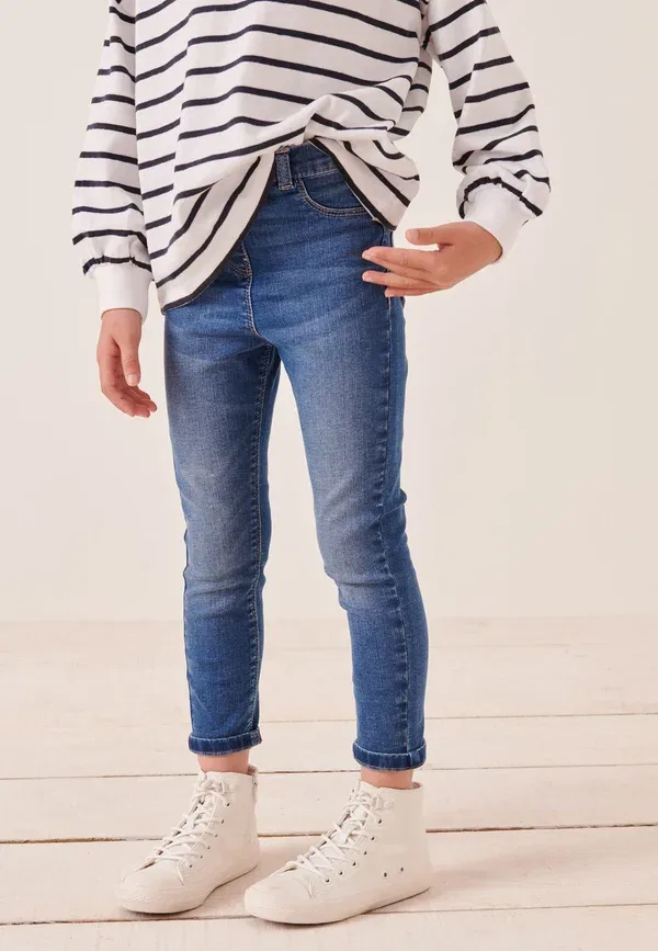 Джинсы slim fit Next, mid blue, средне-синий — фото 3