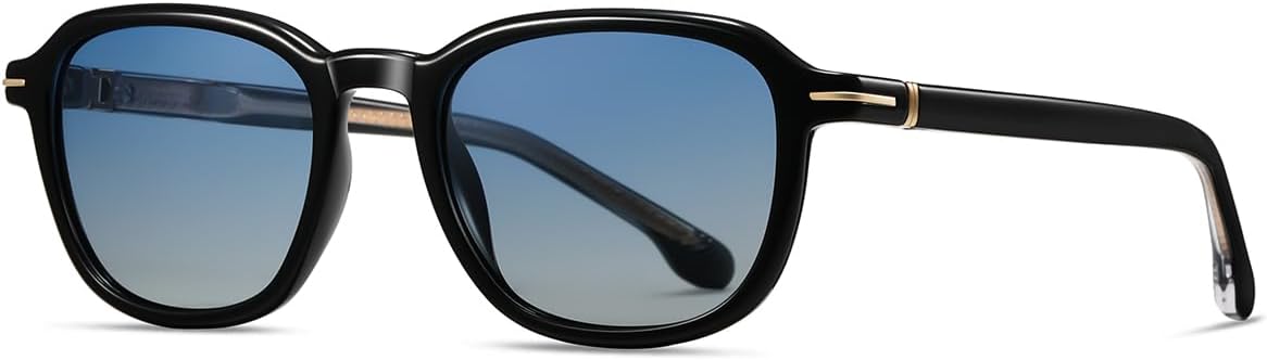 

Модные квадратные солнцезащитные очки для женщин, за рулем, поляризованные очки TR90, мужские очки с защитой от УФ-излучения UV400, оправа из ацетата weiyuchen, Black With Blue