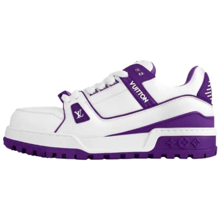 LOUIS VUITTON Кроссовки для скейтбординга Trainer Maxi Little Chubby Ding Low-Top, женские, белые, фиолетовые