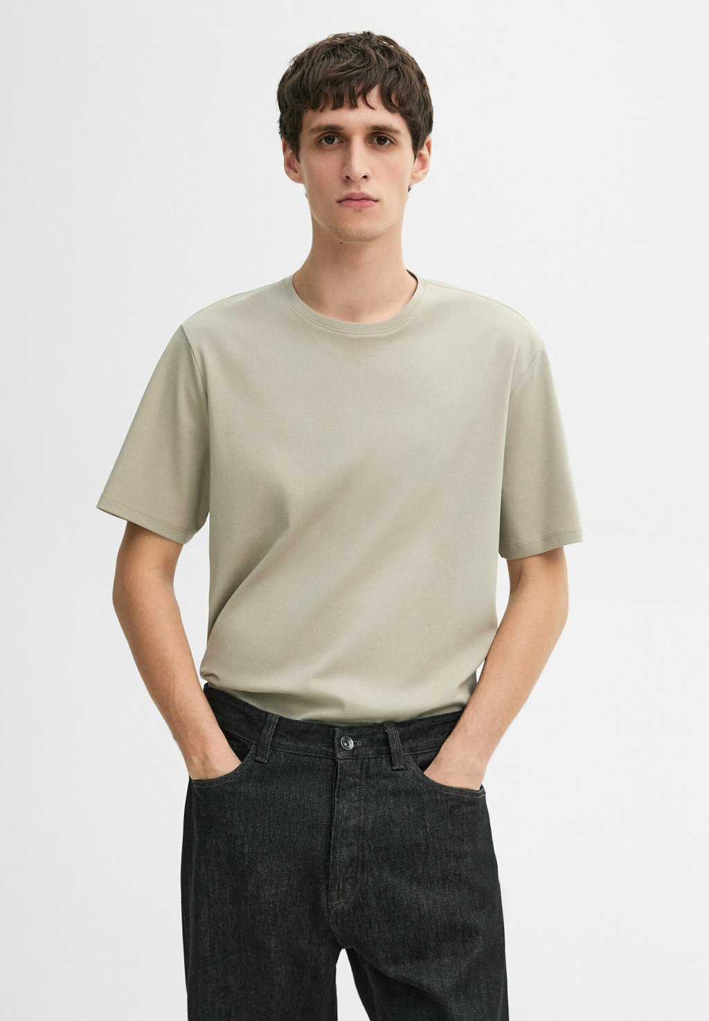 

Базовая футболка Massimo Dutti, песочный