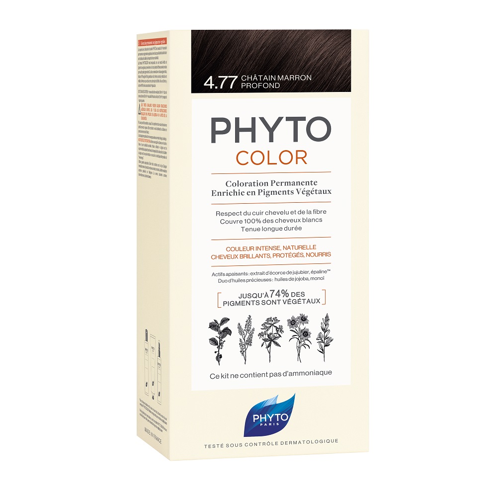 

Краска для волос color hair dye Phyto, цвет nr. 4.77, 112 мл