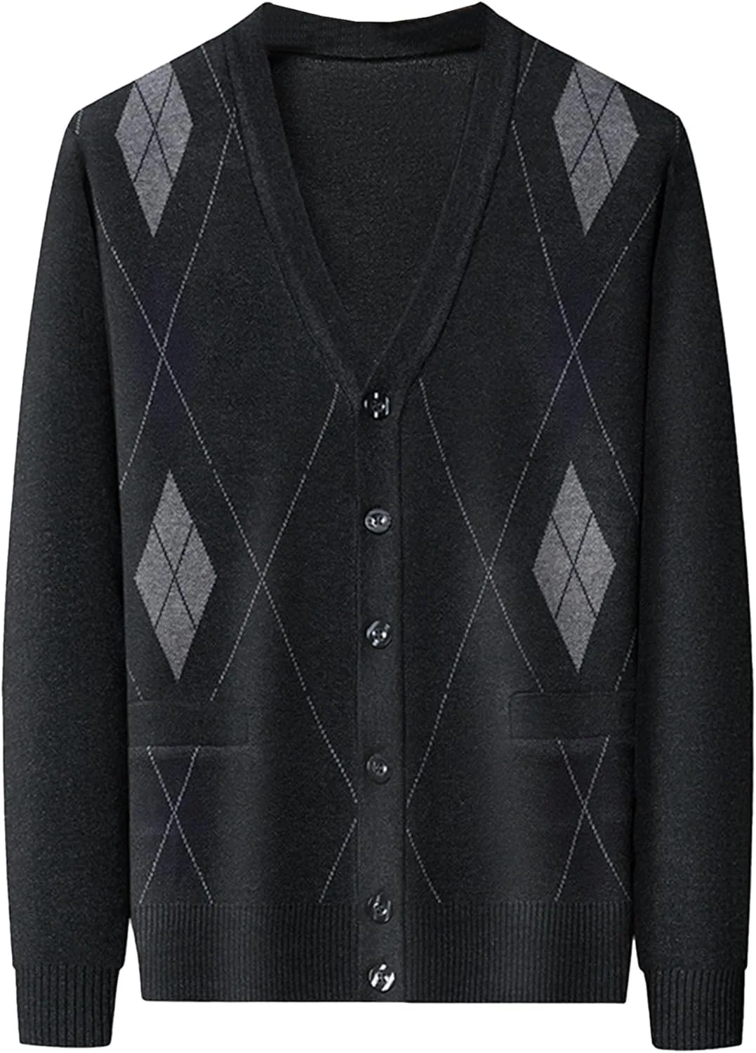 

Кардиган мужской V-образным вырезом с узором Argyle