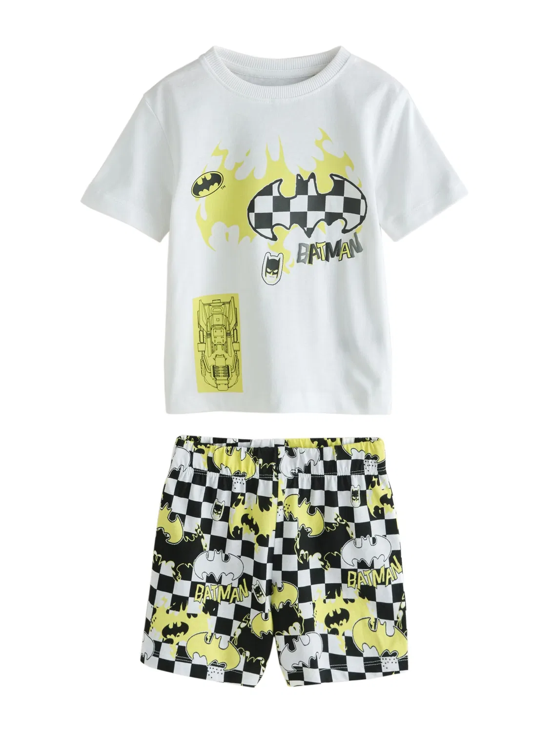 Пижама 'Бэтмен' Next, Neon Yellow/White — фото 4
