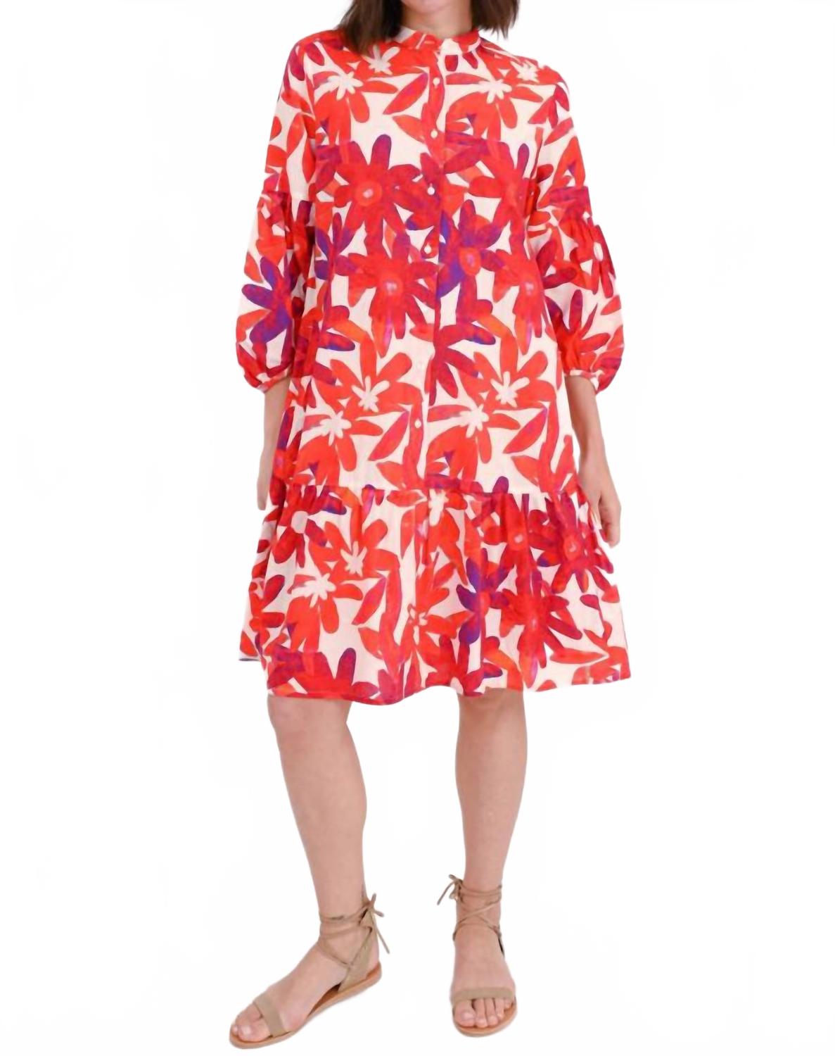 

Мини-платье Mila с оборками на юбке в сине-красном цвете 38 Italy, Blue Red Flower