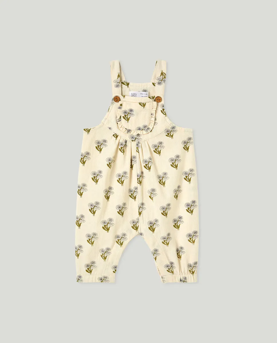 

Длинный комбинезон для девочки с цветочным принтом Baby El Corte Inglés, синий