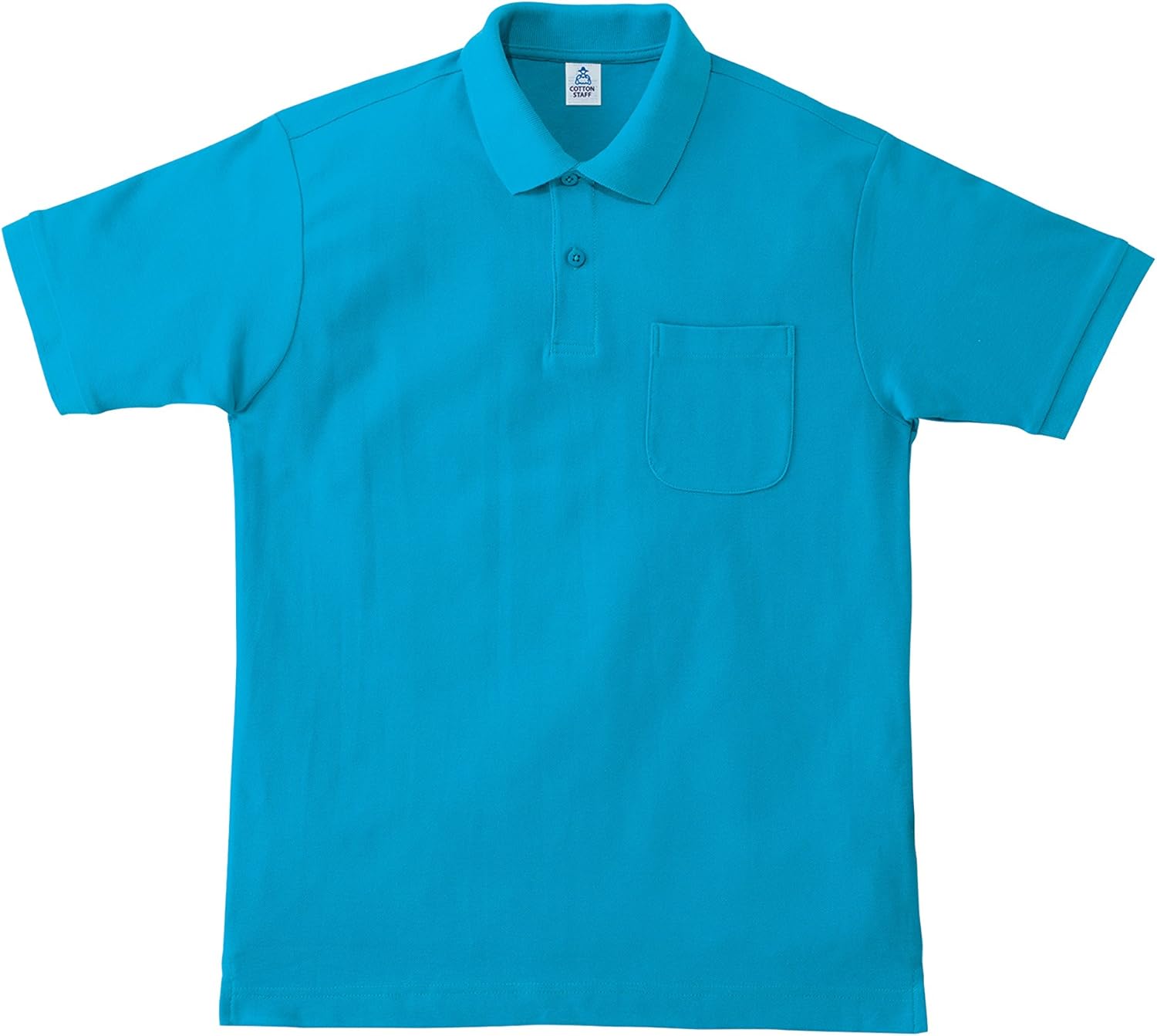 

Мужская поло-рубашка Cotton STAFF MS3114 CVC Pique Dry с карманами Lifemax, бирюзовый