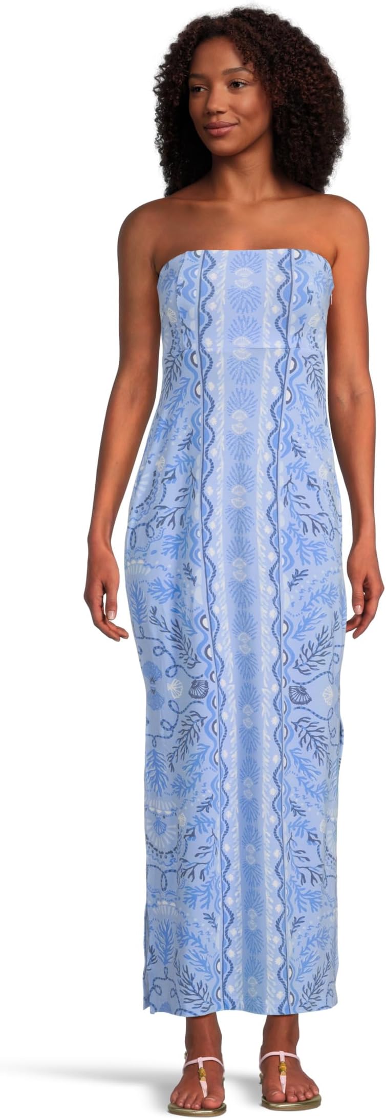 

Платье Lilly Pulitzer Noa Strapless Maxi Dress, цвет Jacaranda Blue Knotty And Nice Engineered Knit Maxi