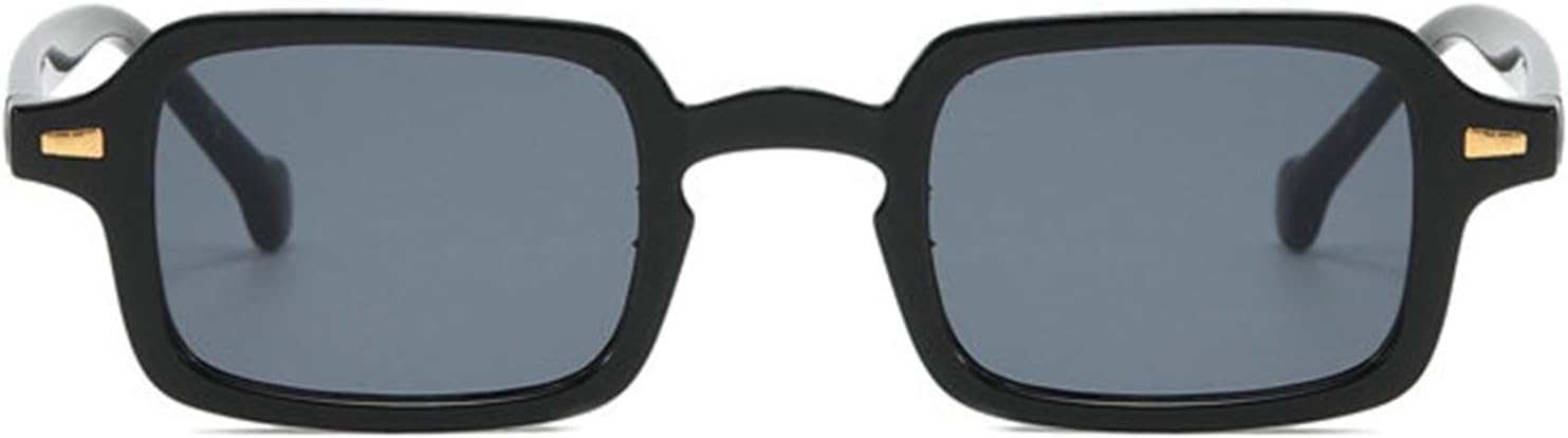 

Мужские солнцезащитные очки Willochra в винтажной прямоугольной оправе, модные ретро-очки черного цвета с квадратной оправой, роскошные солнцезащитные очки с защитой от УФ-излучения UV400 для женщин, Black