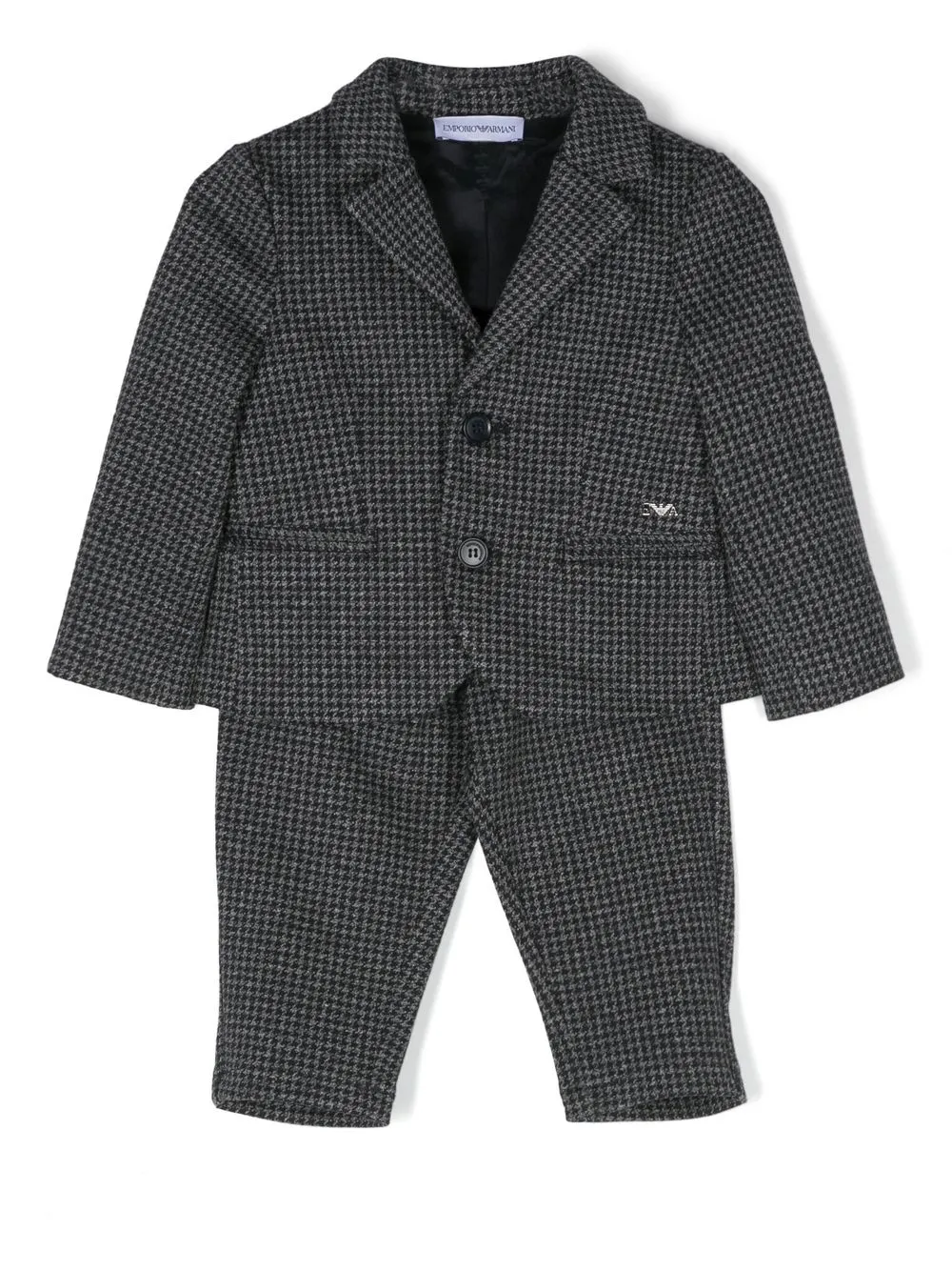 

Костюм в ломаную клетку Emporio Armani Kids, серый