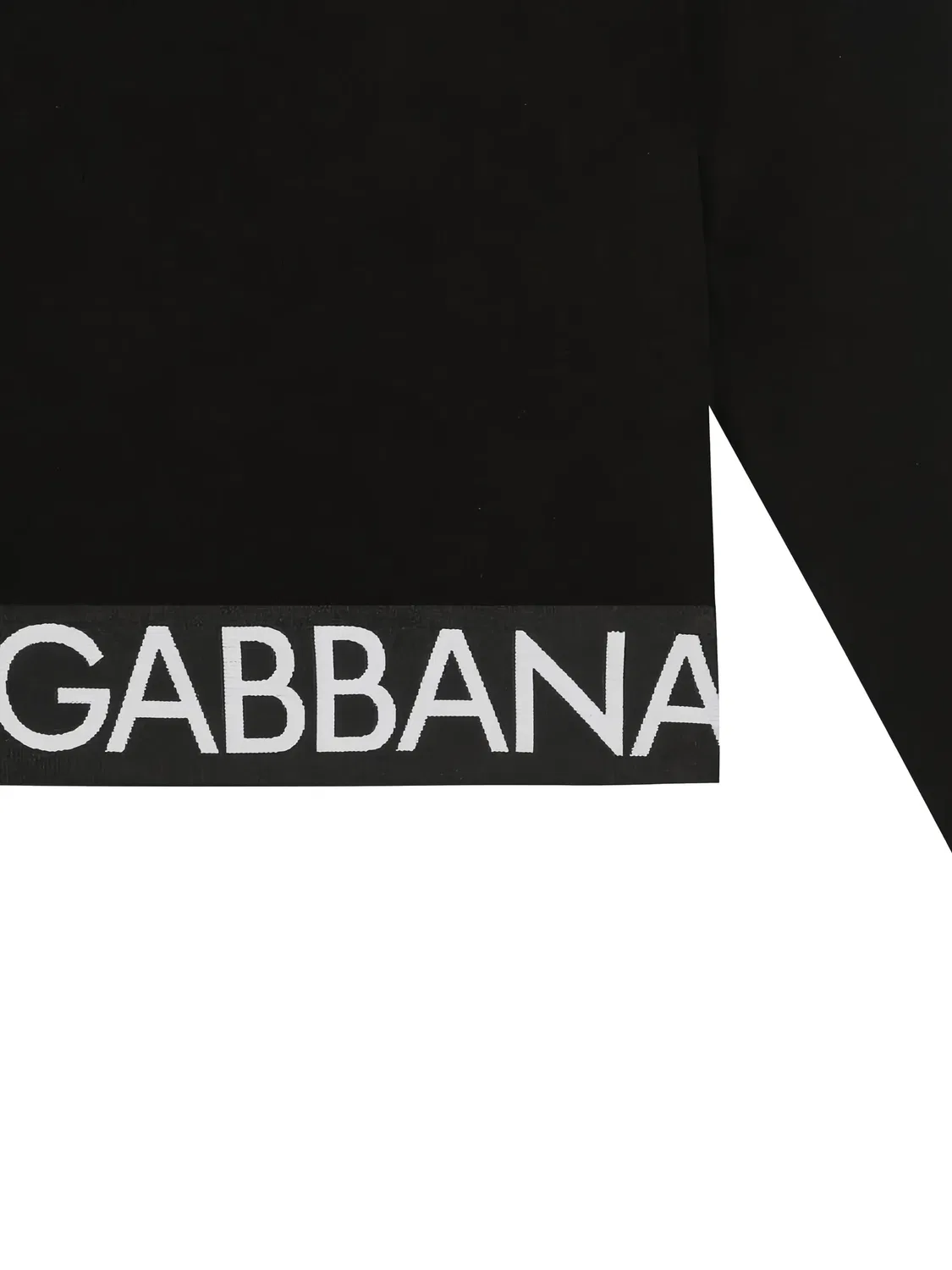 Укороченный топ с длинными рукавами Dolce & Gabbana, черный — фото 3