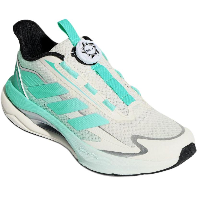 Adidas Lightdart Habu нескользящие устойчивые к истиранию низкие детские кроссовки Beige White Green Kids' — фото 4