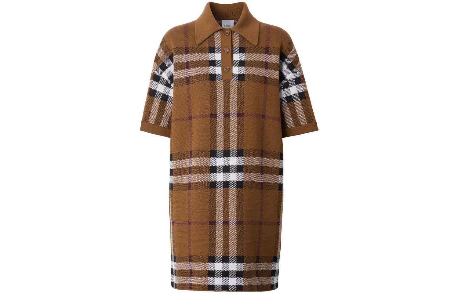 

Платье-рубашка Burberry клетчатое, темно-коричневый
