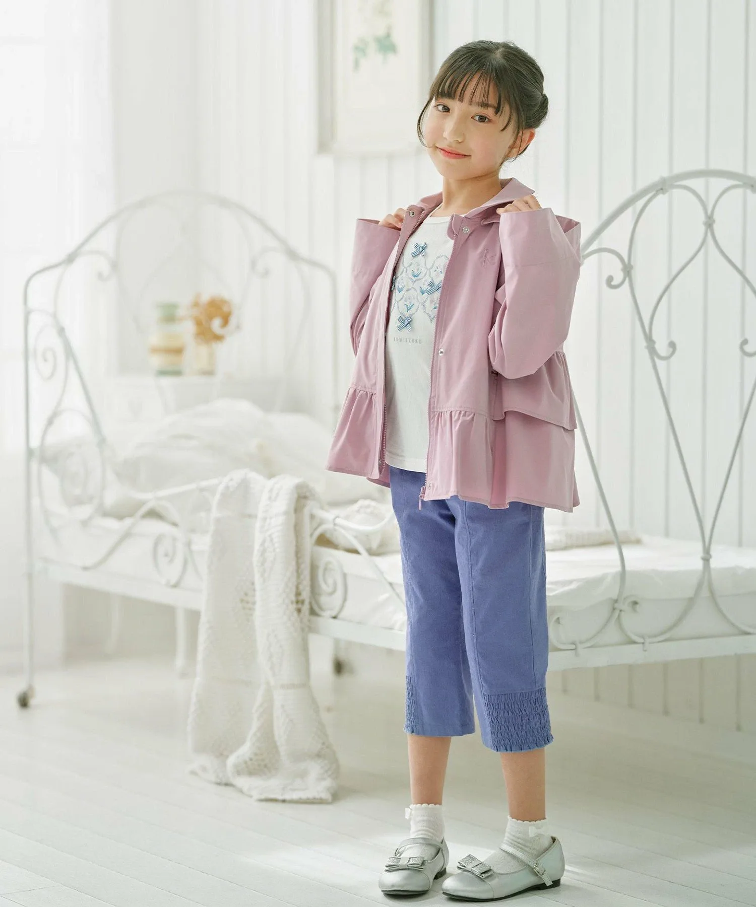 Футболка с принтом ландышей [110-140 см] Kids Suite, Off-white [002] — фото 3