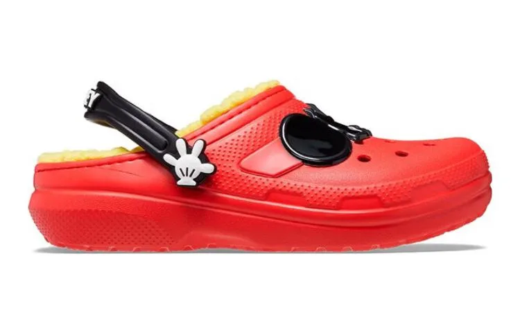 Crocs Классические детские сандалии Disney Mickey с противоскользящей и износостойкой подошвой красные черные — фото 3